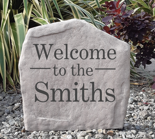 Welcome Family Name stone